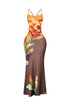Fluid Bias Cut Satin Tank Maxi Dress