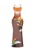 Fluid Bias Cut Satin Tank Maxi Dress