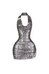 Cairo Foil Snake Print Mini Dress