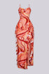 Sorento Swirl Print Ruffle Maxi Dress