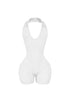 Heading Up Halter Ribbed Knit Romper