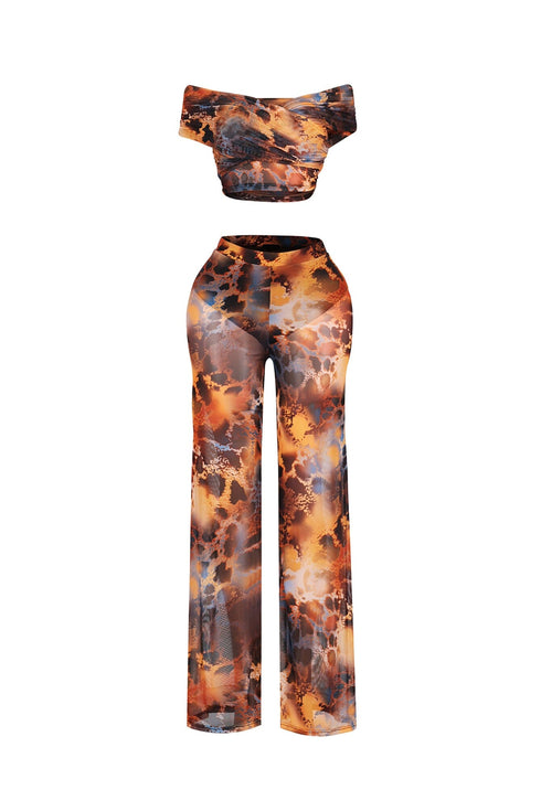 Dual Aura Mesh Top & Pants SET