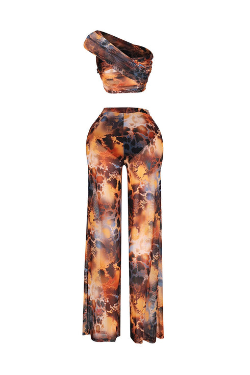 Dual Aura Mesh Top & Pants SET