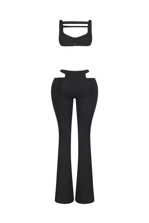 Armored Strappy Crop Top & Pants SET