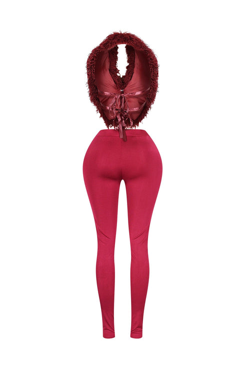 Furista Fur Halter Vest & Leggings SET