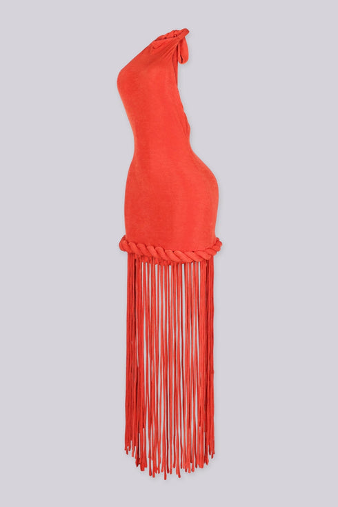 Cleopatra Fringe Tassel Maxi Dress