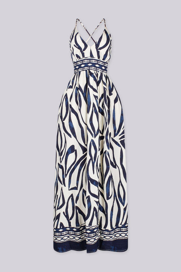 Sun Breeze Abstract Maxi Dress