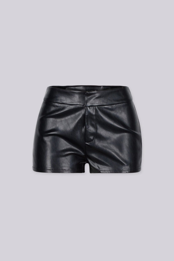 Reesha High-Waist PU Shorts