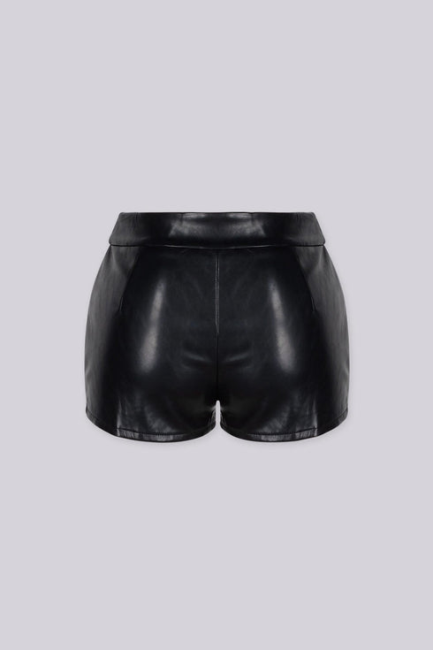 Reesha High-Waist PU Shorts