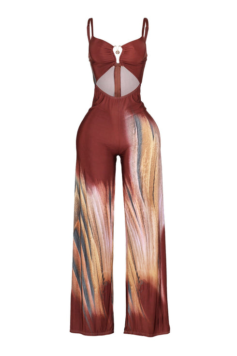 Playing Me Print Cami Jumpsuit