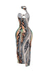 Quell Veneshiа Snake Print Midi Dress