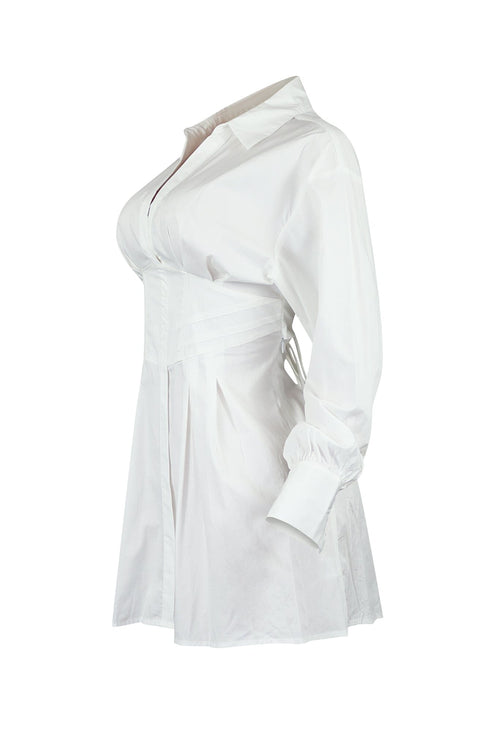 Dream About You Poplin Shirt Mini Dress