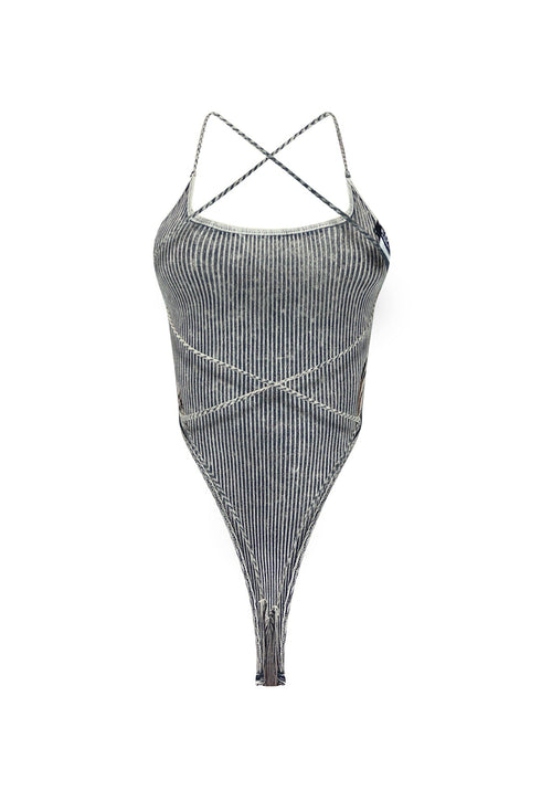 How We Do Mineral Washed Cami Bodysuit