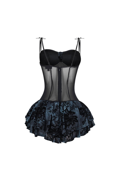 Velvet Touch Bustier Mini Dress