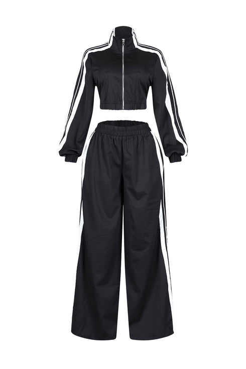Side Motion Striped Jacket & Pants SET