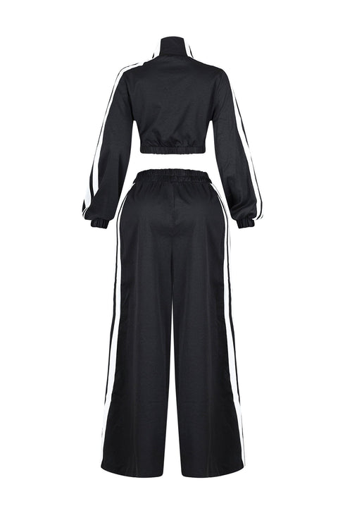 Side Motion Striped Jacket & Pants SET