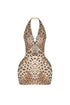 Spotted Allure Beaded Mini Dress