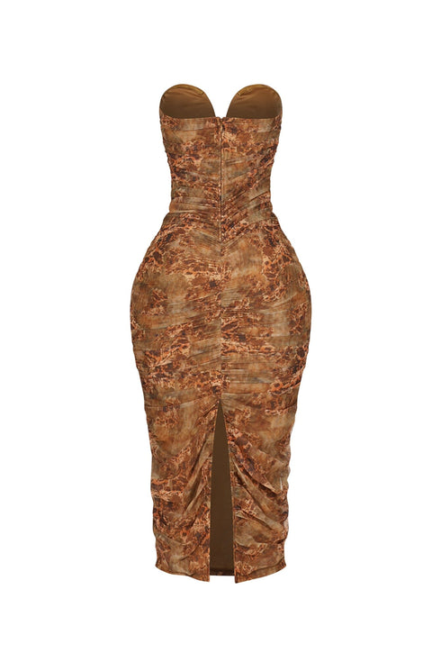 Brunata Mesh Print Midi Dress