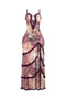 Cut To Flow Mesh Maxi Dress