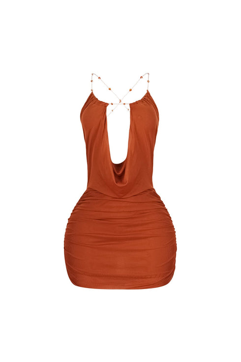 Haena Pearl Chain Mini Dress