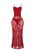 Ebone Lace Corset Maxi Dress
