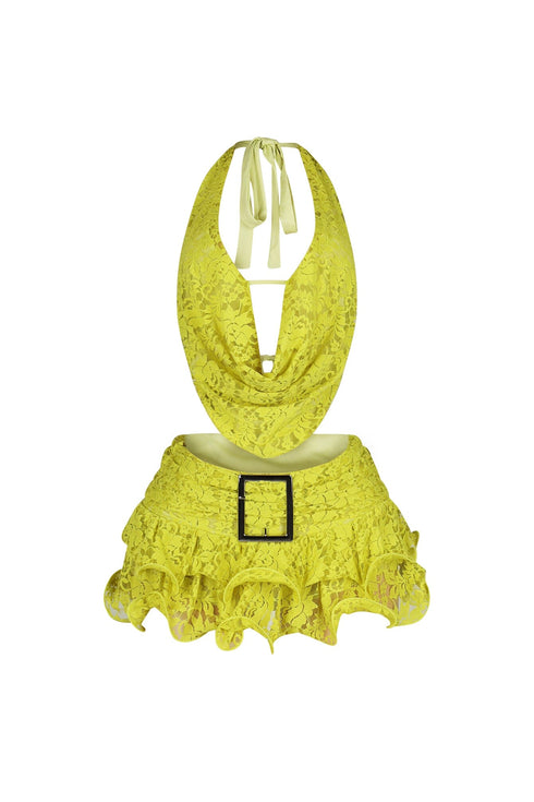 Elowen Lace Halter Top & Skort SET