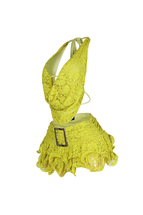 Elowen Lace Halter Top & Skort SET