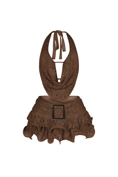 Elowen Lace Halter Top & Skort SET