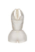 Zelia Lace Halter Romper