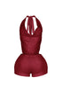 Zelia Lace Halter Romper