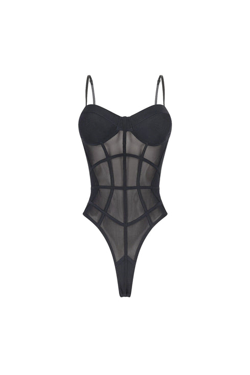 Blackout Kiss Mesh Bodysuit