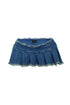 Margot Low Rise Pleated Denim Micro Skirt