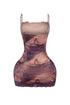 Rowan Print Mesh Cami Mini Dress