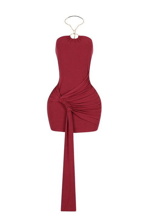 Cassiopeia Metal Choker Wrap Dress