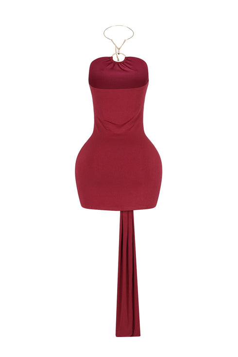 Cassiopeia Metal Choker Wrap Dress