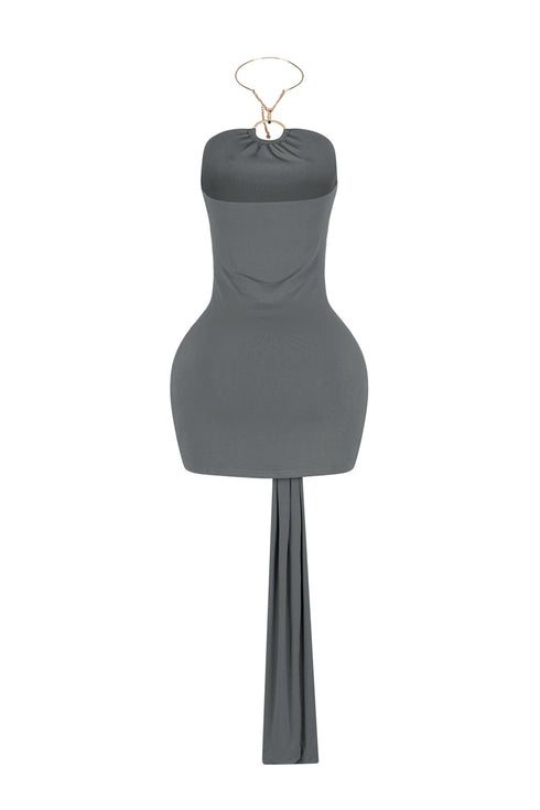 Cassiopeia Metal Choker Wrap Dress