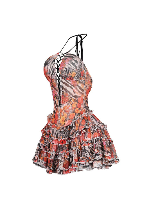 Cosmic Candy Ruffle Mini Dress