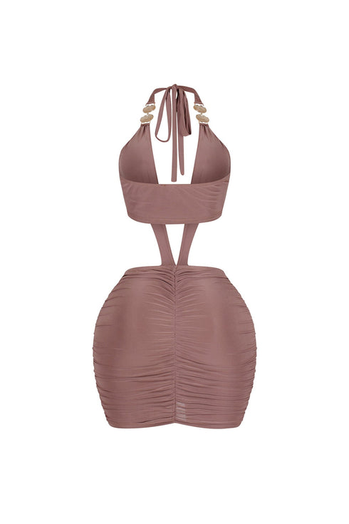 Glamour Plunge Neck Mini Dress