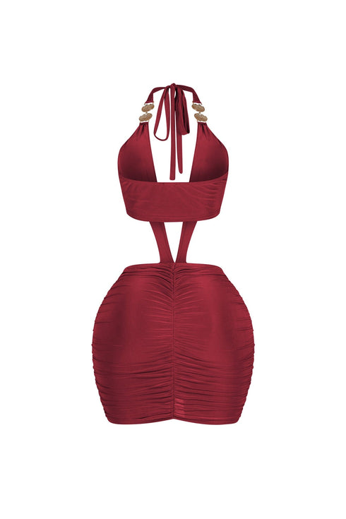 Glamour Plunge Neck Mini Dress