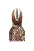 Astrella Leopard Cowl Neck Mini Dress