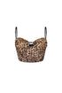 Leopard Jewel Stud Crop Top