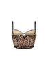 Leopard Jewel Stud Crop Top