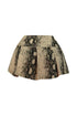 Step Back Printed Belted Pleated Mini Skirt