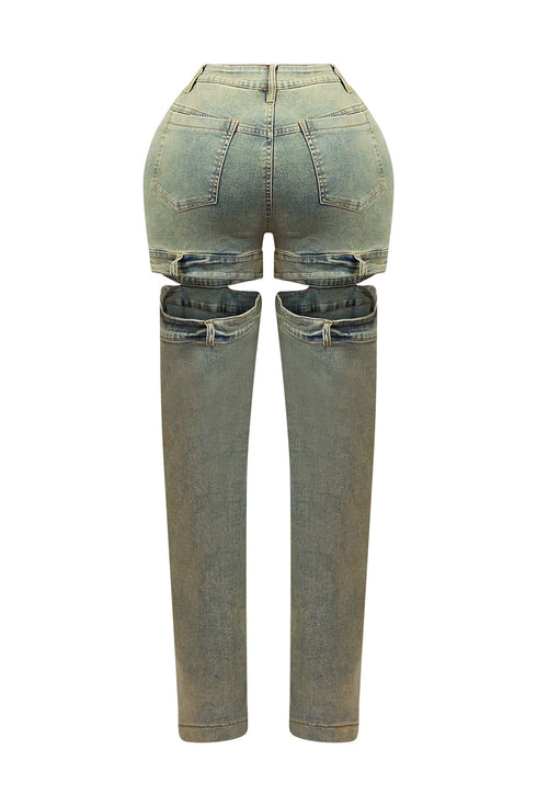 Darby Washed Cut Out Denim Jeans