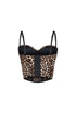 Smoky Leopard Print Bustier Top