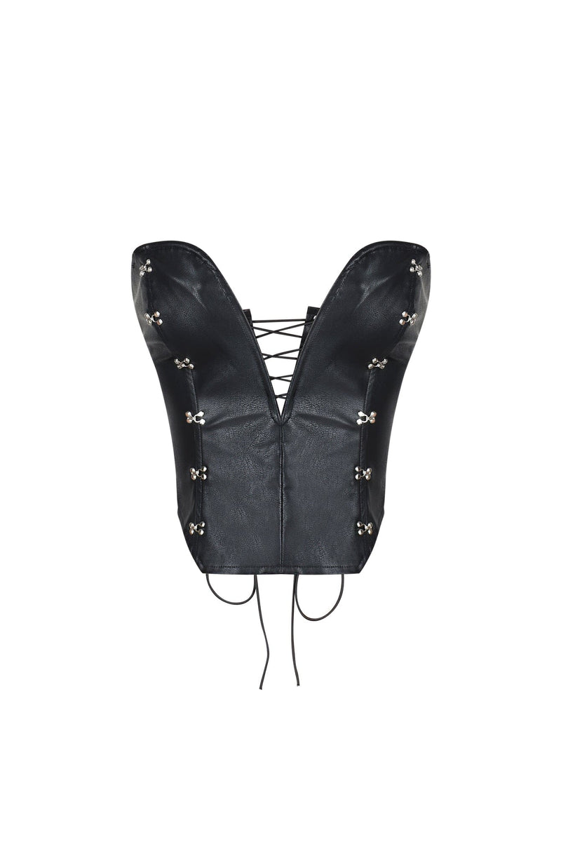 Trigger PU Wired Corset Top – EDGE