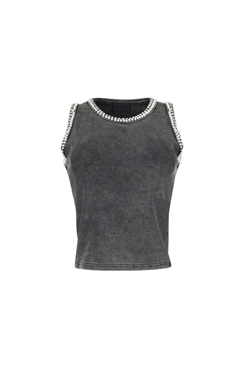 Titania Mineral Washed Embellished Top