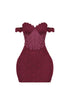 Fever Lace Off Shoulder Mini Dress