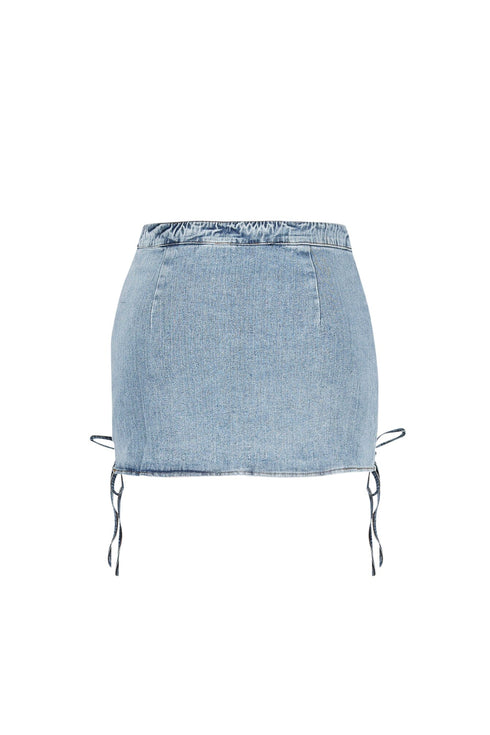 Indie Lace Up Mini Skirt