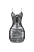 Metallure Slinky Foil Mini Dress